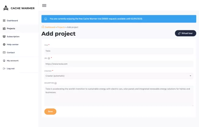 Cache Warmer add project